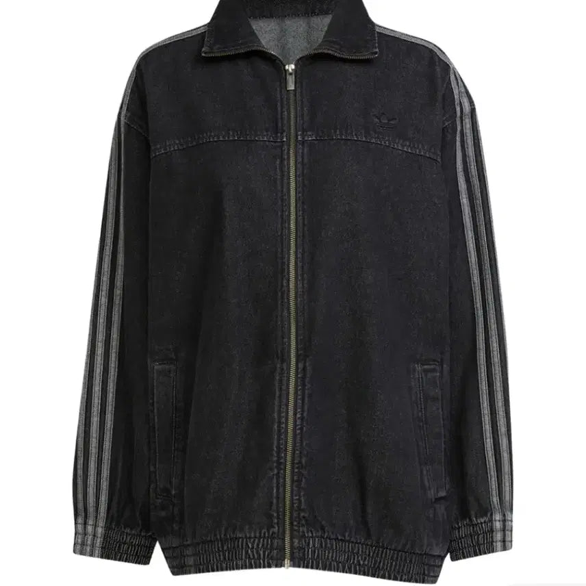 [BUNJANG] Adidas Adicolor Denim Adilenium Track Top True Black L / L 아디다스 아디컬러 데님 아딜레늄 트랙 탑 트루 블랙 데님 JY2897