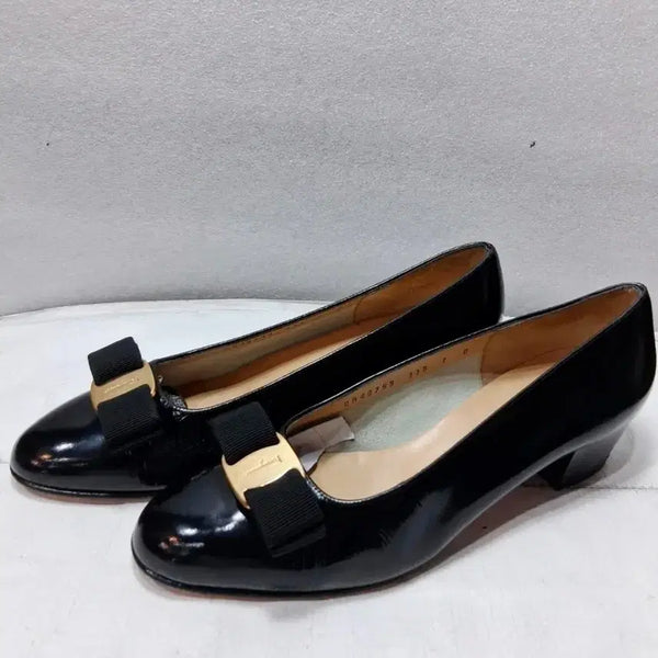 [BUNJANG] Salvatore Ferragamo Leather Ribbon Pumps - Size 7 / 페레가모정품펌프스7