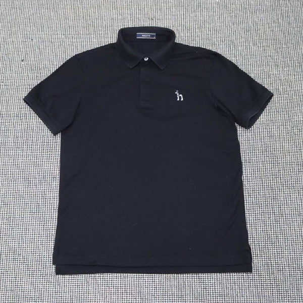 [BUNJANG] Hazzys Black Short Sleeve Polo Shirt Size 90 / 헤지스 블랙 반팔 카라티 90