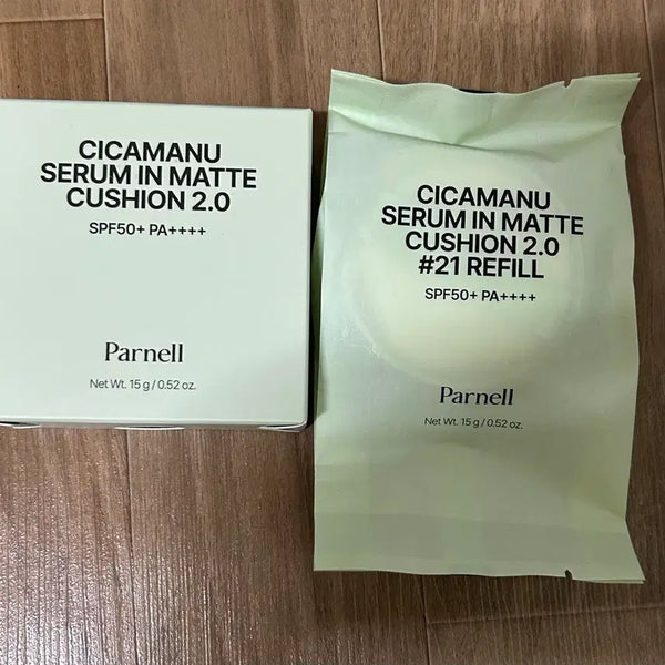 [BUNJANG] Parnell Cicamanu Serum In Matte Cushion 2.0 (21 Beige) - Refill Included / 예약 쿠션