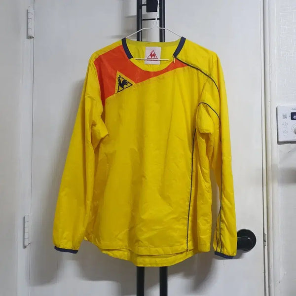 [BUNJANG] Le Coq Sportif Unisex Anorak Windbreaker Yellow / 르꼬끄 아노락 바람막이 남녀공용 M 95 옐로우