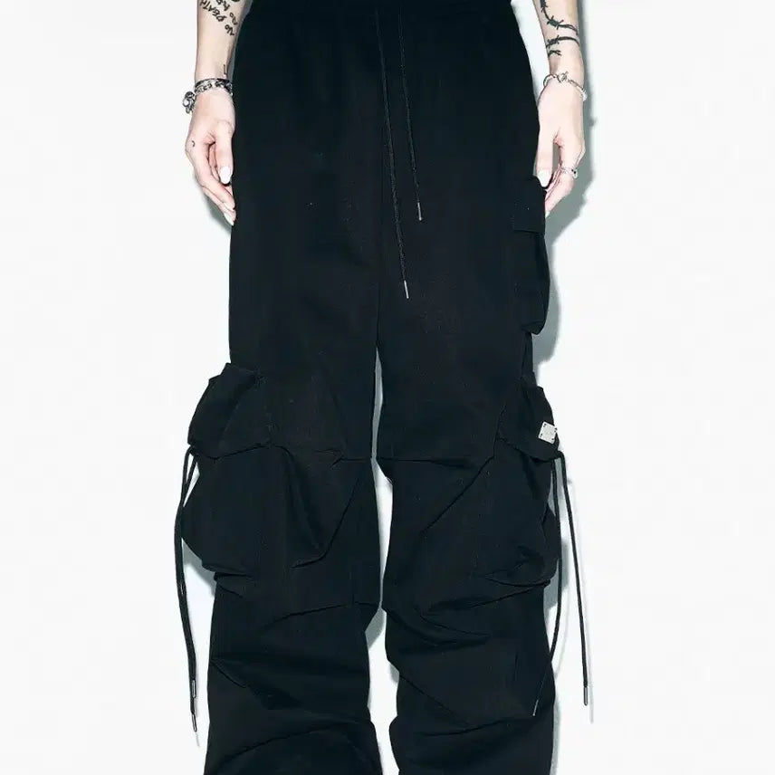 [BUNJANG] yeel Solid Pocket Wide Banding Pants Free Size / yeel 솔리드 포켓 와이드 밴딩 팬츠 free