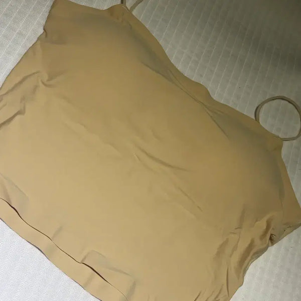 [BUNJANG] Basic Sleeveless Top Beige / 기본 나시탑 베이지