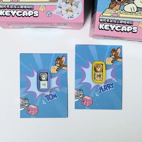 [BUNJANG] Tom and Jerry Tinyville Keycap Keyring - Tom + Jerry / 톰과 제리 타이니빌 키캡 클리커 키링 - 톰 + 제리
