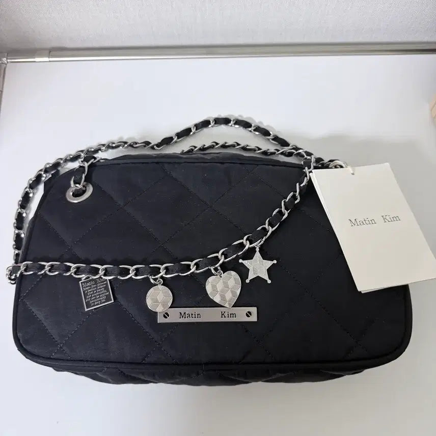 [BUNJANG] Matinkim Quilted Crossbody Bag Black / 마뗑킴 크로스백