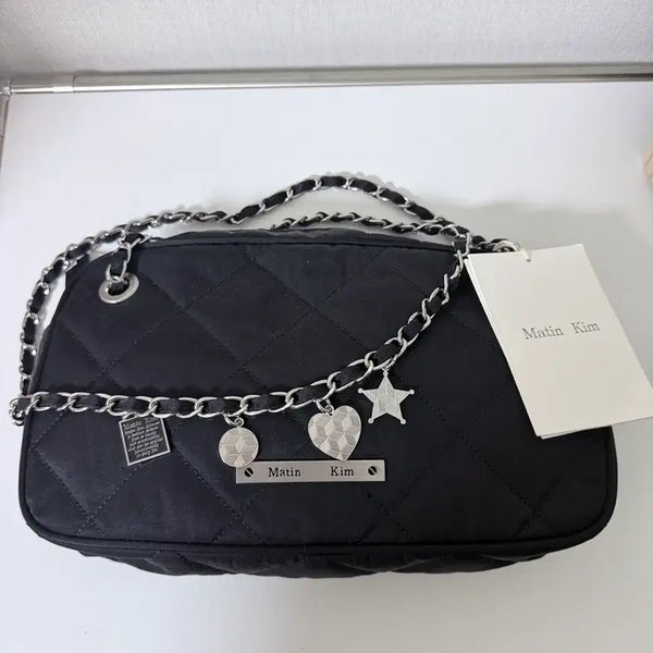 [BUNJANG] Matinkim Quilted Crossbody Bag Black / 마뗑킴 크로스백