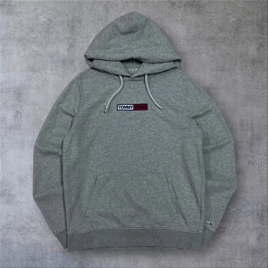 [BUNJANG] Tommy Jeans Center Logo Grey Hoodie L / 타미진스 센터 로고 그레이 후드티