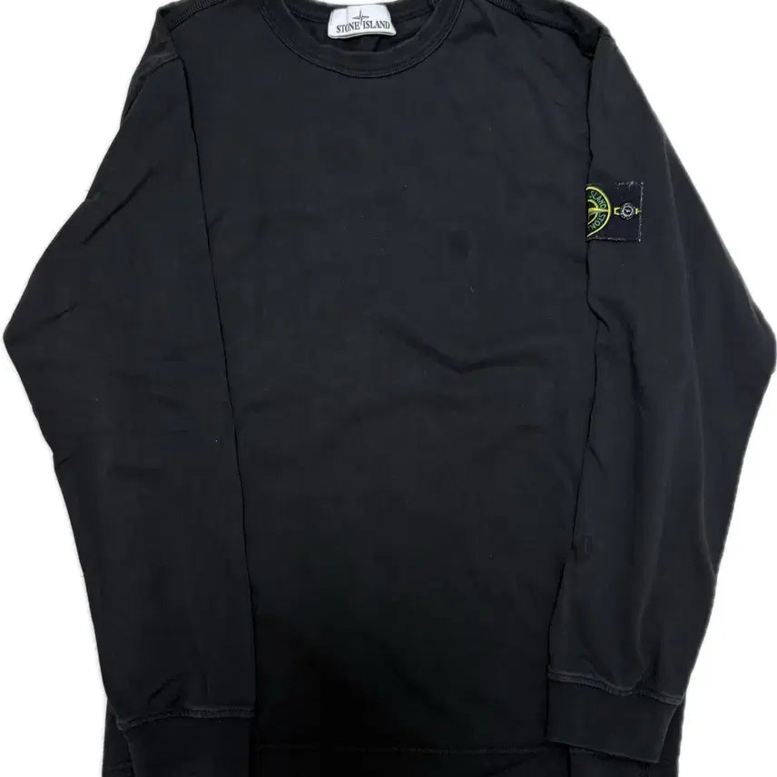 [BUNJANG] Stone Island Long Sleeve Black Signature Patch T-Shirt / 스톤아일랜드 롱슬리브