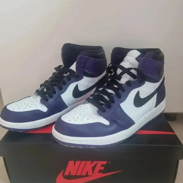 [BUNJANG] Nike Air Jordan 1 Court Purple Sneakers / 나이키 에어조던1 코트퍼플