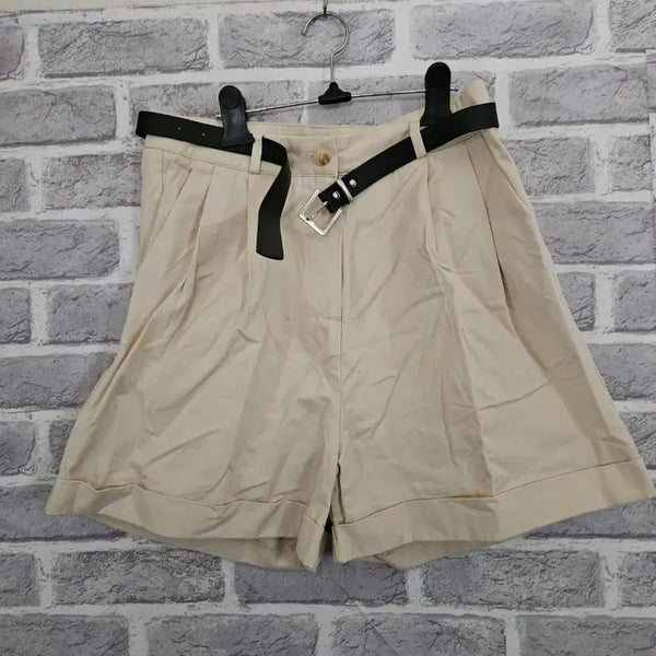 [BUNJANG] ALETLEHAN YEOU Women's Beige Belted Shorts (Size L) / 여성 베이지 벨티드 반바지 L/알뜰한여우