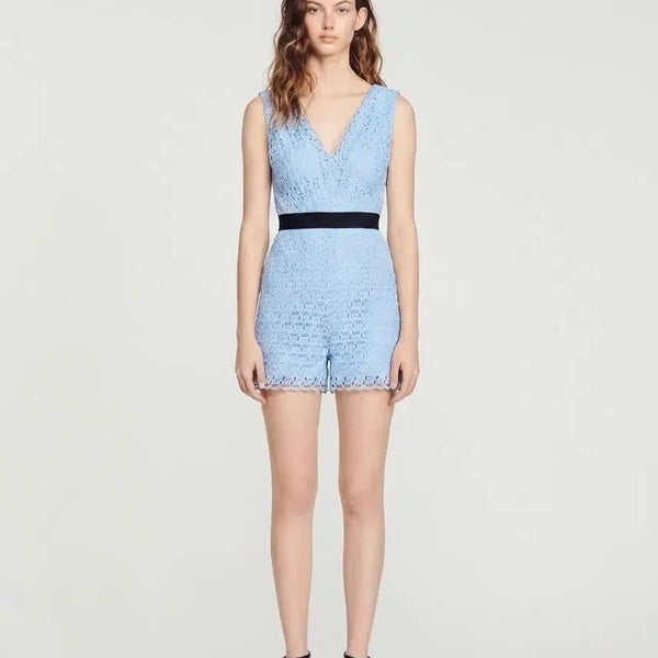 [BUNJANG] Sandro Lace Jumpsuit Size 38 (New) / 산드로 레이스 점프수트 55사이즈(새상품)