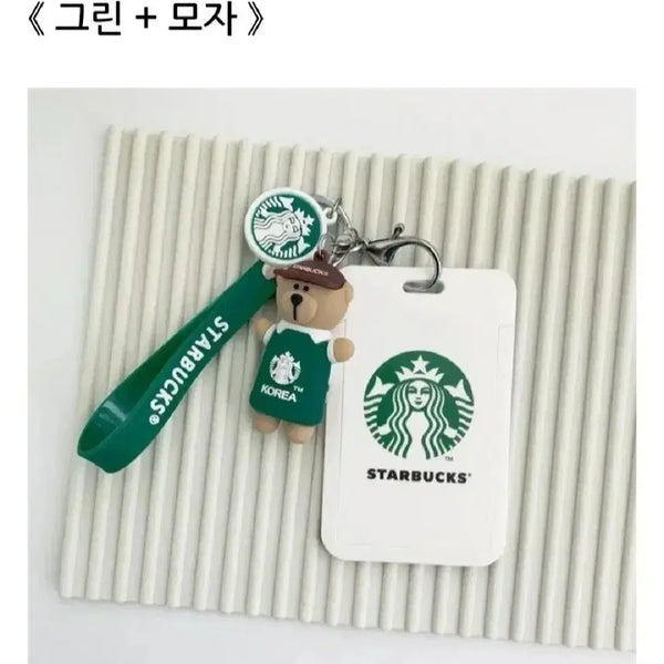 [BUNJANG] Starbucks Bearista Bear Card Holder Keychain Set / 스타벅스 카드홀더/케이스/키링