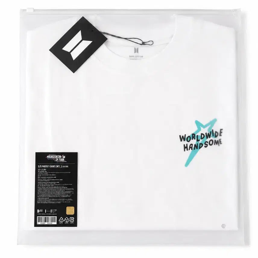 [BUNJANG] BTS Run Jin EP.TOUR White T-Shirt L / BTS 런석진 EP.TOUR 화이트 반팔 티셔츠 L