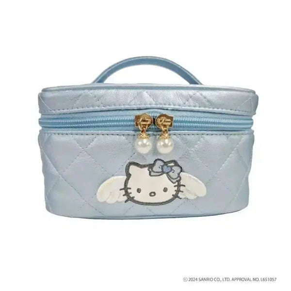 [BUNJANG] Hello Kitty Angel Kitty Quilting Vanity Pouch Blue / 헬로키티 엔젤키티 퀼팅 베니티 배니티 파우치 블루