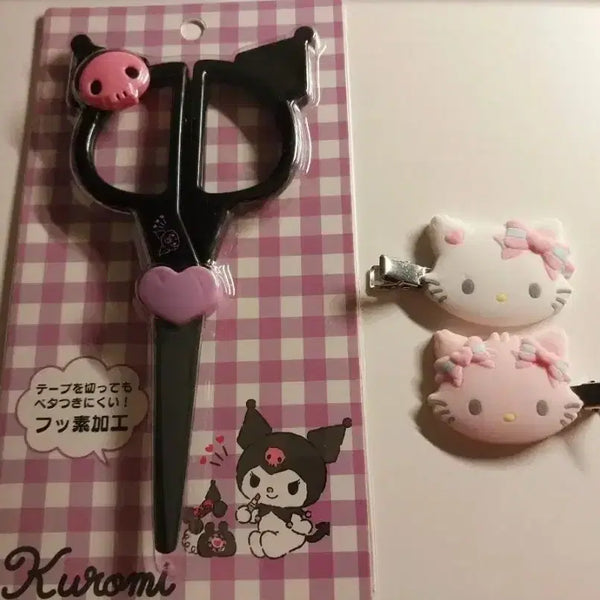 [BUNJANG] Kuromi & Charmmy Kitty Hairpins (Bundle Set) / (일괄)쿠로미 가위 챠미키티 플로키 헤어핀