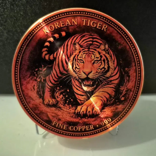 [BUNJANG] Korean Tiger Fine Copper Coin 1kg 99.9% Pure Copper / 한국 호랑이 구리바 1kg Made in korea 순동99.9
