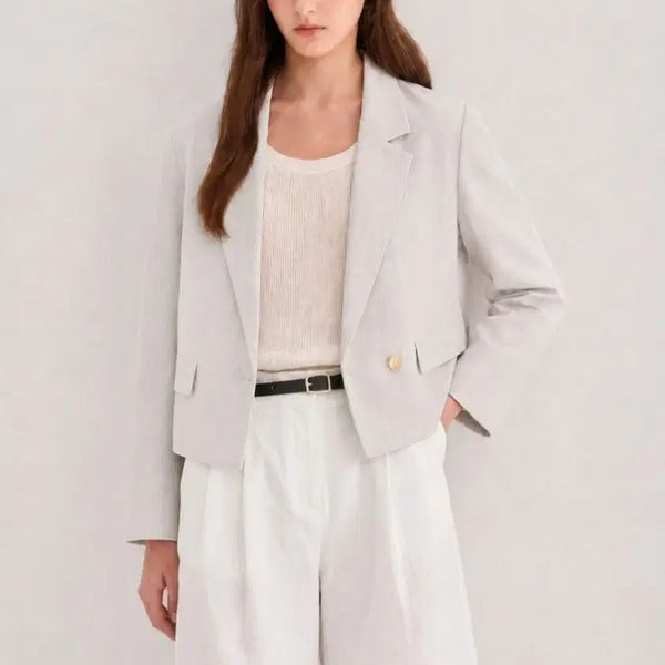 [BUNJANG] SJSJ Linen Blend Jacket Size 76 (fits 44-55) / SJSJ 린넨혼방 자켓 76사이즈(44~55가능)