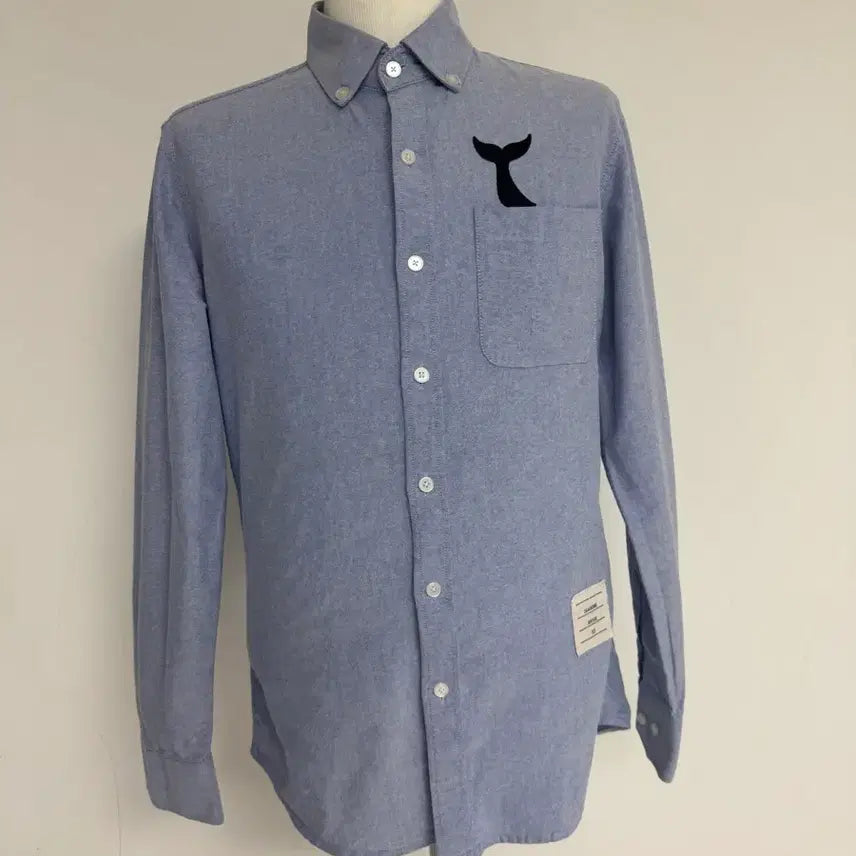 [BUNJANG] Thom Browne Oxford Whale Embroidered Shirt Size 2-M / 톰브라운 셔츠 2