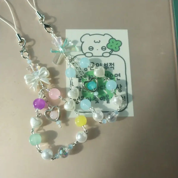 [BUNJANG] Handmade Ribbon Bead Keychain / _16_리본 비즈키링