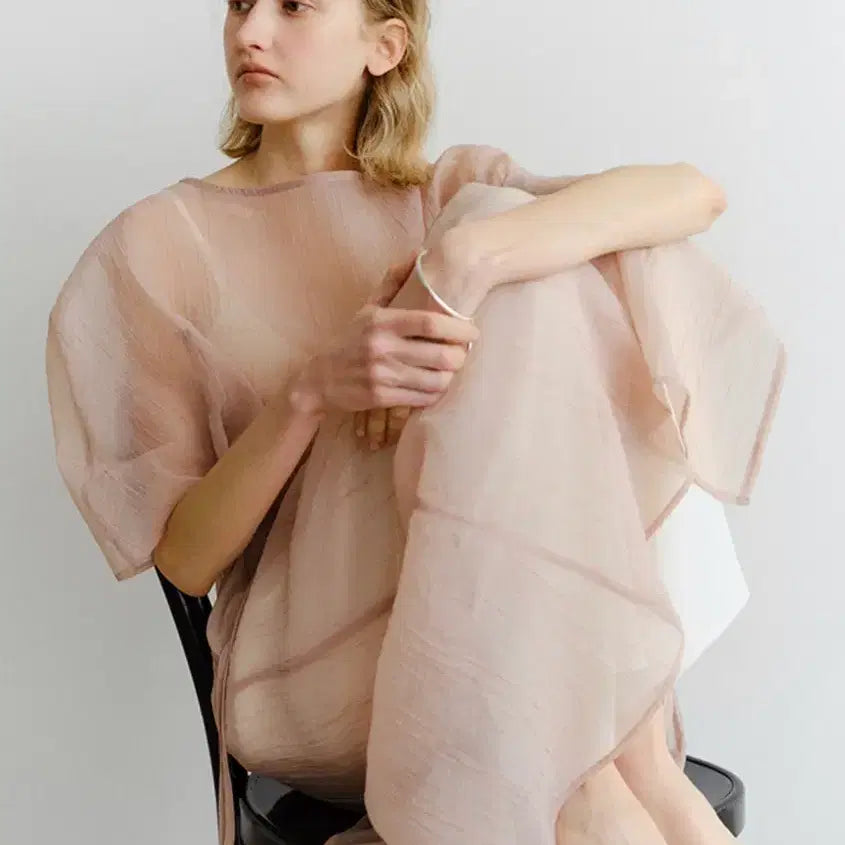 [BUNJANG] Oubeyge Layered Sheer Dress / 오브베이지 레이어드 시어 원피스
