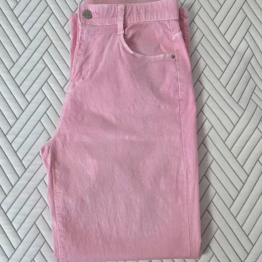 [BUNJANG] Women's Slim Wide-Fit Pink Pants / 여성팬츠(새상품수준)