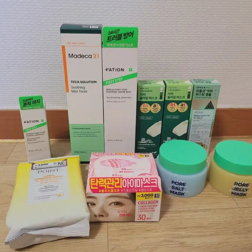 [BUNJANG] FATION, Madeca21, VT, Somethinc, Lapitt Skincare Bundle Set / [다이소] 파티온 FATION 퍼스트 스텝 앰플/미스트, 마데카21 Madeca21 토너, 시카 슬리핑 마스크, 리들샷 100