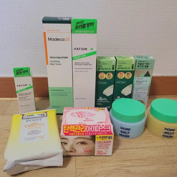 [BUNJANG] FATION, Madeca21, VT, Somethinc, Lapitt Skincare Bundle Set / [다이소] 파티온 FATION 퍼스트 스텝 앰플/미스트, 마데카21 Madeca21 토너, 시카 슬리핑 마스크, 리들샷 100