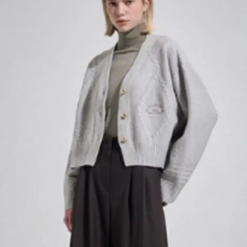 [BUNJANG] System Racoon Blend Cable Cardigan / 시스템  라쿤블렌드 케이블 가디건