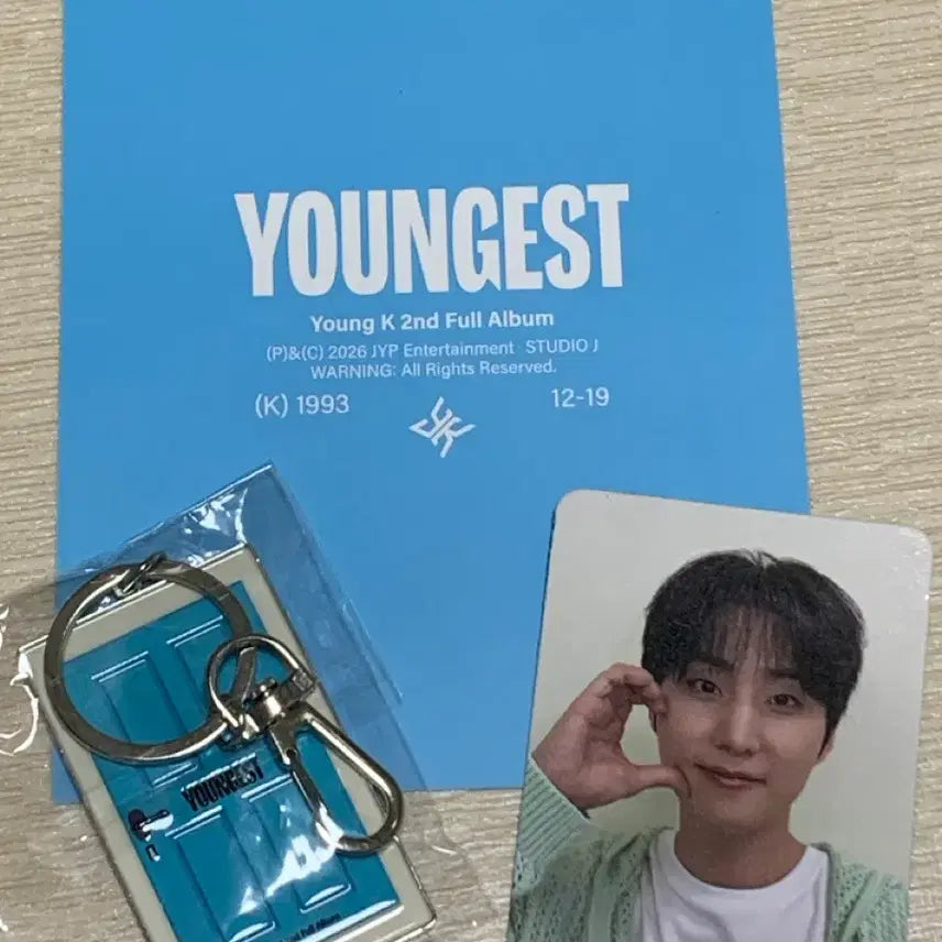 [BUNJANG] Young K Official Photocard & Keychain Set / 영케이 공방 포카 영케이 사녹 포카 키링