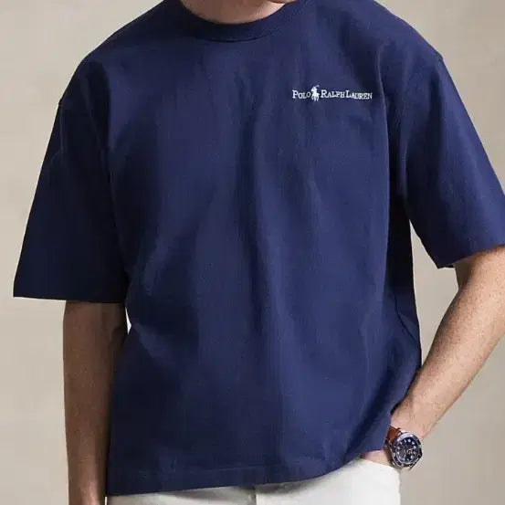 [BUNJANG] Polo Ralph Lauren Relaxed Fit Logo Jersey T-Shirt Navy / [정품 새상품] 폴로 랄프로렌 릴렉스핏 로고 저지 반팔티 네이비