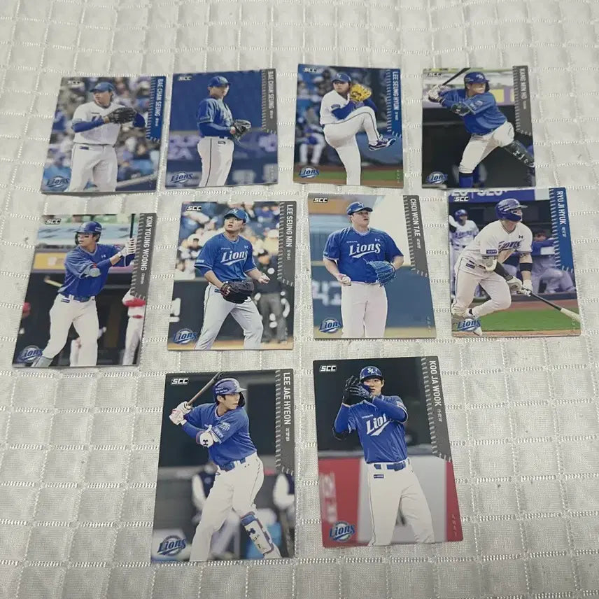 [BUNJANG] Samsung Lions Baseball Player Cards 10-Card Bundle Set / 삼성 라이온즈 야구 선수 카드 10종 일괄
