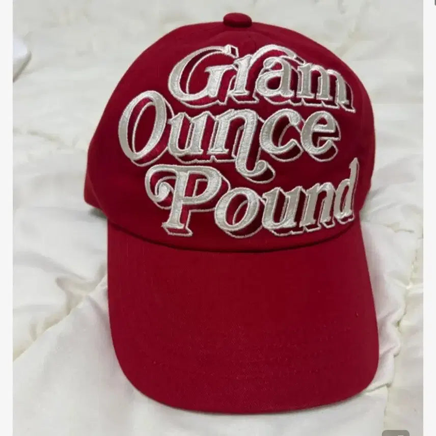 [BUNJANG] Ounce Pound 70s Logo 6 Panel Cap Chile Red / 그램 아운스 파운드 레드 볼캡