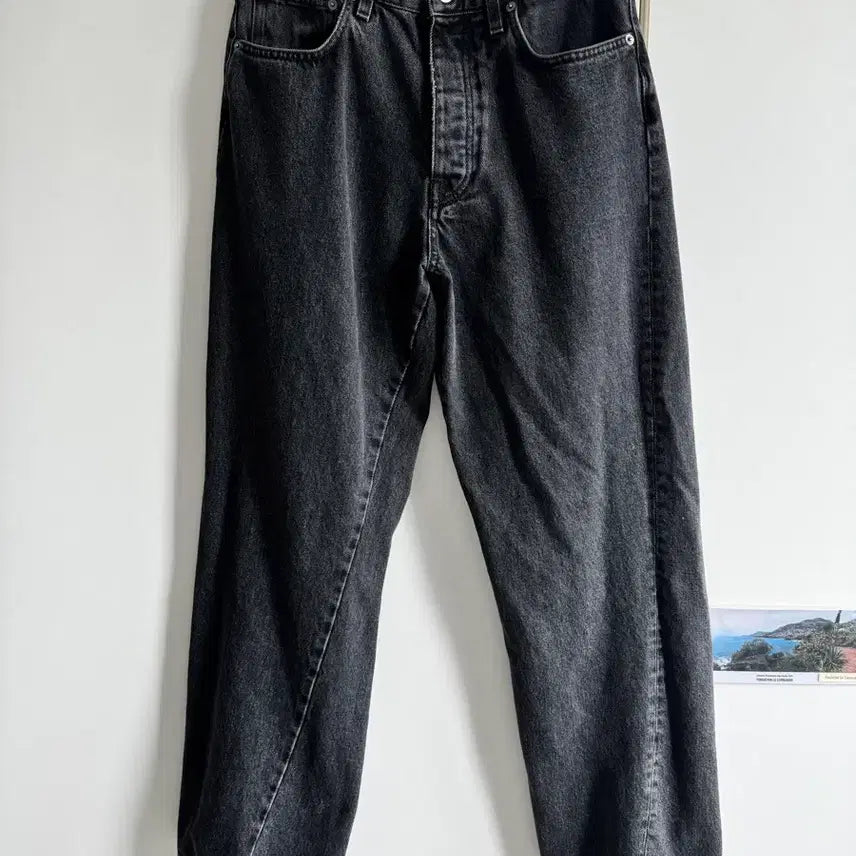 [BUNJANG] Sunflwer Wide Twist Denim Pants Black 29x32 / 선플라워 / 와이드 트위스트 데님 팬츠 블랙 / 29x32