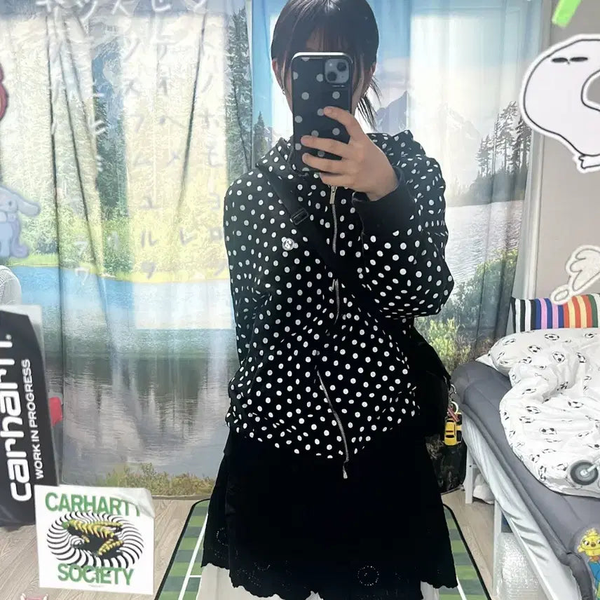 [BUNJANG] April Eight Dot Hoodie Zip-up M / 에이프릴에잇 도트 후드 집업 / Original DOT HOODIE M