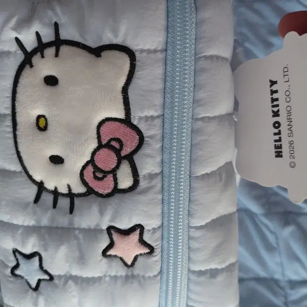 [BUNJANG] Hello Kitty Quilted Pouch Sky Blue / 헬로키티 파우치 하늘색