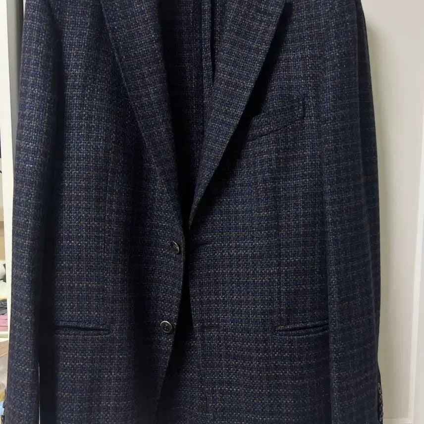 [BUNJANG] Eredi Pisano Sport Coat Navy Check 50 / 에레디 피사로 스포츠코트 50 네이비