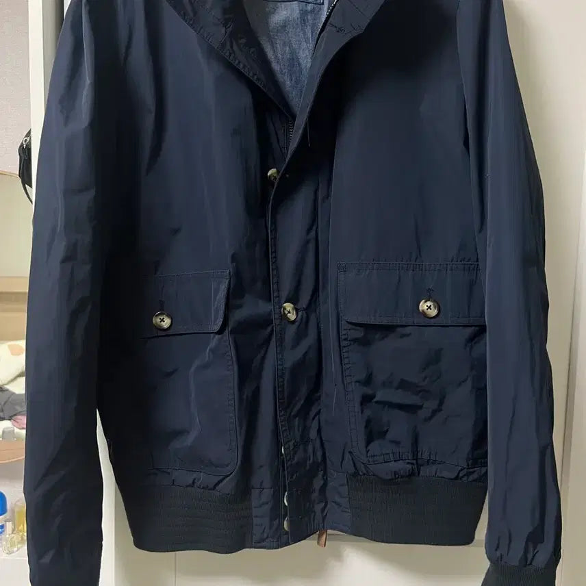 [BUNJANG] Breuer Poly A-1 Blouson Jacket Navy M / 브로이어 폴리 a-1 블루종 자켓 네이비 M