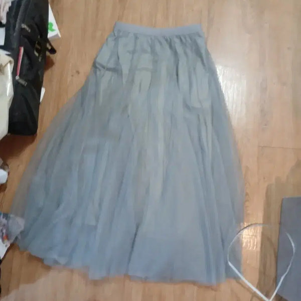 [BUNJANG] Women's Chiffon Skirt Blue-Gray One Size / 여성 샤스커트 블루그레이/프리