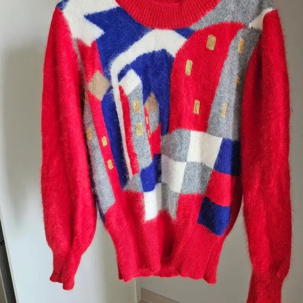 [BUNJANG] Women's Vintage Patterned Sweater / 여성 빈티지 스웨터