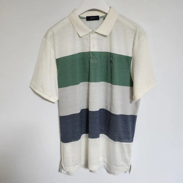 [BUNJANG] Hazzys Men's Short Sleeve Polo Shirt Logo Cotton Blend / 헤지스 남성 반팔 카라티 로고 마 소재 남자 PK 티셔츠 G314