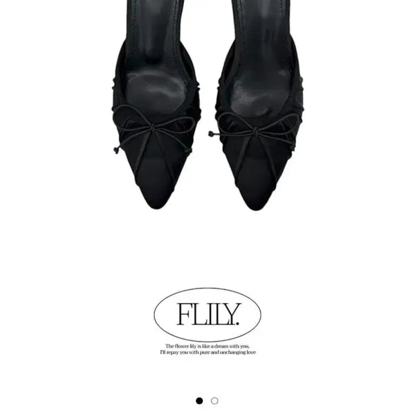 [BUNJANG] Frilly Stiletto Wedge Mule Slippers (245) / (새상품)프릴리 스틸레토 웨지뮬 슬리퍼 245