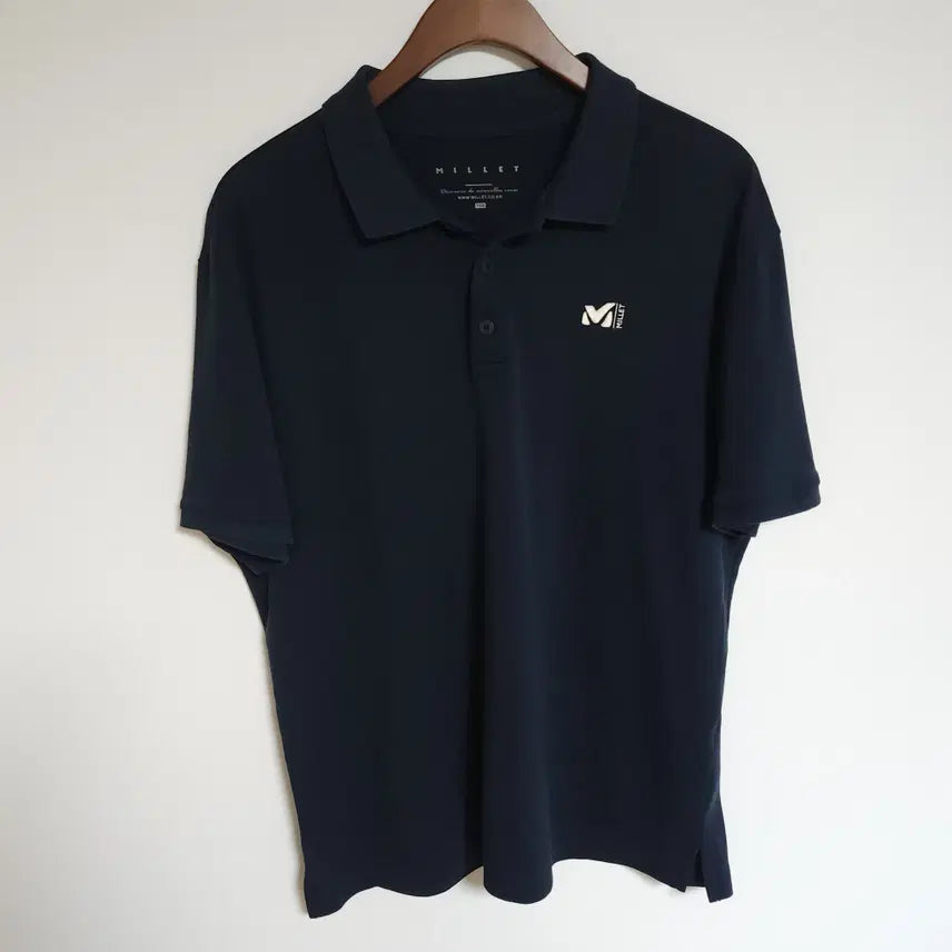 [BUNJANG] Millet Navy Men's Short Sleeve Polo Shirt Logo PK T-shirt G322 / 밀레 네이비 남성 반팔 카라티 로고 남자 PK 티셔츠 G322