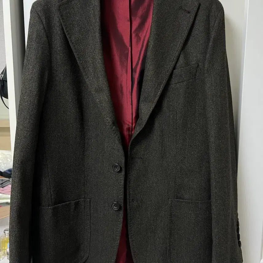 [BUNJANG] Rubinacci Olive Sports Coat Jacket / 루비나찌 올리브 스포츠코트 자켓 48