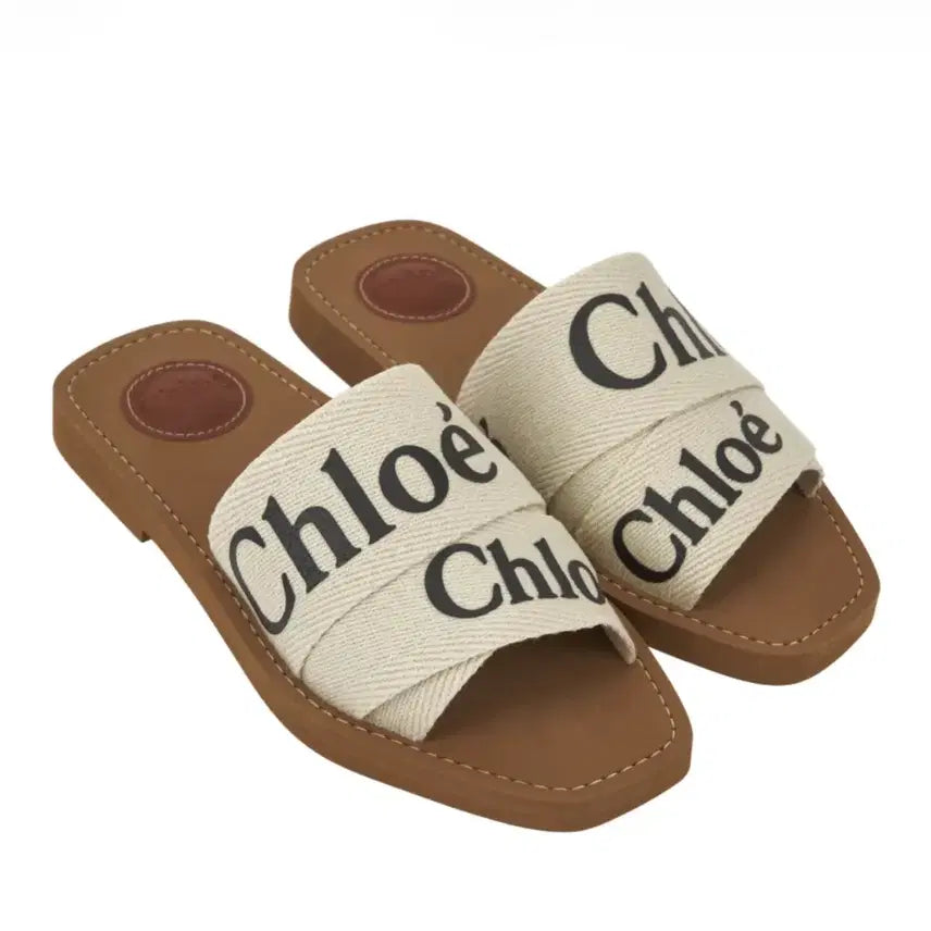 [BUNJANG] Chloe Woody Flat Mule Slippers / 끌로에 우디 플랫 뮬 슬리퍼