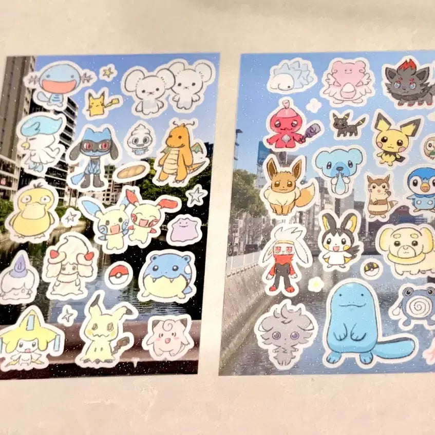 [BUNJANG] Pokemon Matte Pearl Sticker Bundle Set / 524님 오백이십사님 포켓몬 매트펄 스티커 일괄