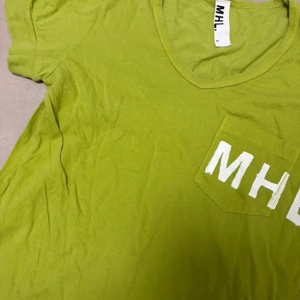 [BUNJANG] MHL Lime Pocket T-Shirt / MHL 티셔츠 라임색