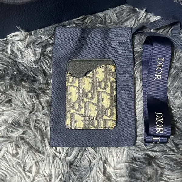 [BUNJANG] Dior Saddle Magnetic Card Holder Beige Black / [풀구성]디올 맥세이프 카드지갑