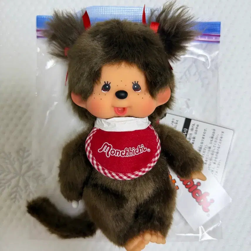 [BUNJANG] Monchhichi Standard S Brown Girl Pigtails / 몬치치 인형 스탠다드 s 브라운걸 양갈래