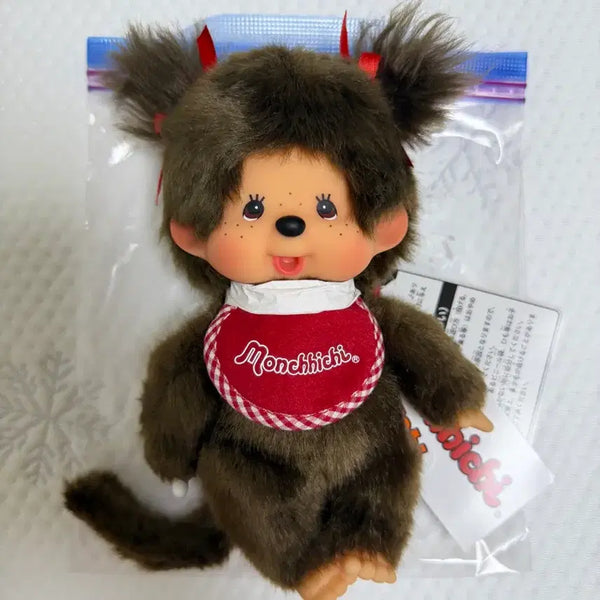 [BUNJANG] Monchhichi Standard S Brown Girl Pigtails / 몬치치 인형 스탠다드 s 브라운걸 양갈래