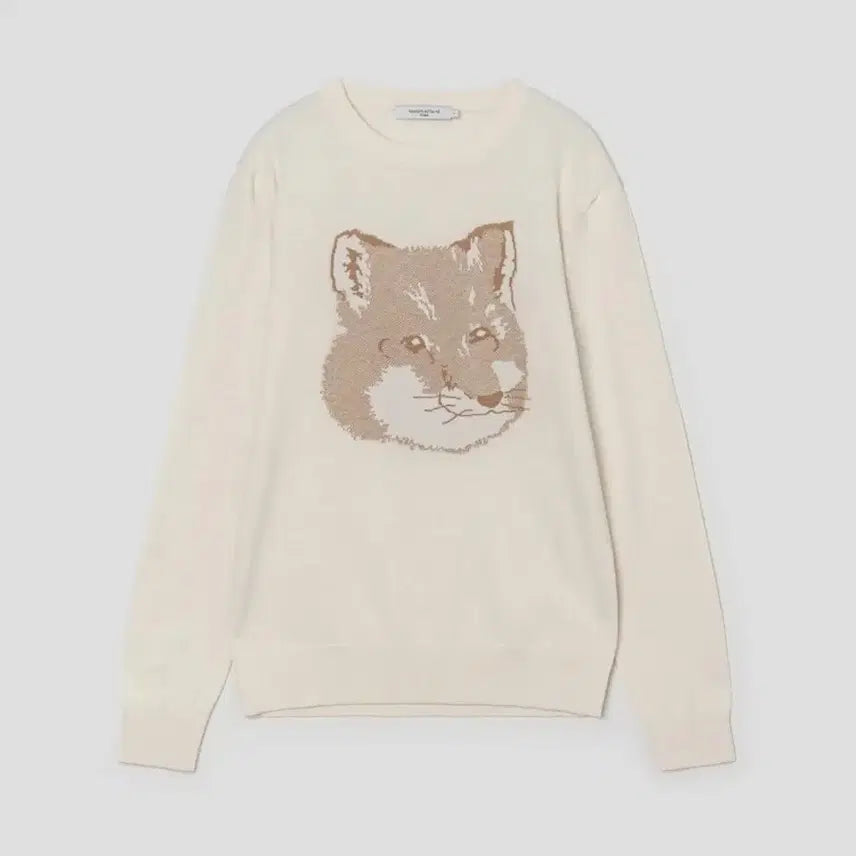 [BUNJANG] Maison Kitsuné Piqué Fox Head Crewneck Pullover S / 메종키츠네 피케 폭스헤드 라운드넥 풀오버 s